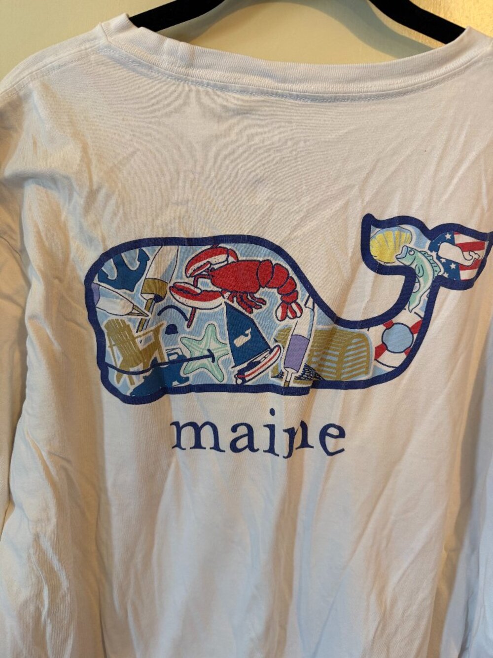 Vineyard Vines "Maine" Long Sleeve Pocket Tee